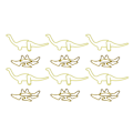 Miniatyrbillede 2 af 8: 100 stk. formet papir clips Pterosauria gul dinosaur form metal bærbare kontor clips til fil klassificering