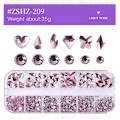 Pikkukuva 3 / 5: 3 kpl Crystal AB litteät strassit ja kirkkaat kynsitimantit nail art - tee-se-itse kynsikorut ja korutarvikkeet