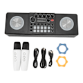 Miniatyrbilde 1 av 8: Karaoke-maskin med 2 mikrofoner, bærbar Bluetooth utendørs lydkort høyttaler karaoke-maskinsett for hjemmefest bryllup camping