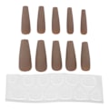 Miniatyrbillede 1 af 8: 10 stk. Lang kiste blanke falske negle kunstig tryk på fuld dækning Falske spidser Negle Manicure tilbehør til kvinder pigerN5355-06