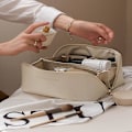 Miniatyrbillede 3 af 5: Rejsemakeup Kosmetikpose Organizer Stor Kapacitet Mocha Brun