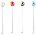 Miniatyrbilde 1 av 3: Rustfrie Stål Kaffeomrørere, Gjenbrukbare Swizzle Sticks for Cocktails og Drikker (Sett med 4)