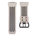 Miniatyrbilde 1 av 8: Silikon sportsarmbånd erstatning for Fitbit ionic farge stropp beige og svart