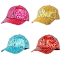 Miniatyrbillede 2 af 5: Glitter Sequin Baseball Caps - Stilfulde Justerbare Snapback Hatte til Kvinder og Mænd, Perfekt til Fester og Udendørsaktiviteter Blå