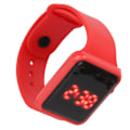 Pikkukuva 2 / 7: Watch LED-näyttö Neliön muotoinen taustavalo Design Digitaalinen watch vapaa-ajan aktiviteetteihin Punainen Red