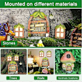 Miniatyrbillede 5 af 5: Reforung 4 stk. Miniature fe dør Miniature statuer Fe Gnome Fe Have Dør Fe Vindue Miniaturer Lysende Fe Dør Træ Have Dekoration