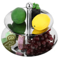 Miniatyrbillede 8 af 8: Kageholder i rustfrit stål Cupcake Holder Fest Dessert Display Servering Tallerken Rack 2-tier