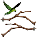 Miniatyrbillede 1 af 5: 2 Stykker Papegøje Træpind, Træ Papegøje Pinde, Papegøje Hænge Legetøj, Naturlige Fugle Pinde, Naturlige Træ Pinde, til Undulater Conures Macaws,