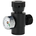 Miniatyrbild 5 av 8: CO2-cylinderpåfyllningsadapterkontakt CGA320 // TR21-4 ASA 3000psi tryckmätare svart