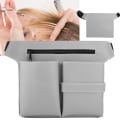 Miniatyrbild 6 av 8: Frisör Frisör Saxklämmor Frisörhölster Påse Hållare Case Väska PU-läder (silver)