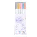 Miniatyrbillede 3 af 8: Metallic Maling Penne 12 Farver Blød Pen Tip Multifunktion Maling Marker Penne til Studerende Notering