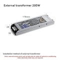 Miniatyrbilde 5 av 5: AC/DC 12V 24V Transformator 200W LED Driver Strømforsyning A/D Konverter