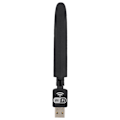 Pikkukuva 3 / 8: Kannettava musta USB2.0-liitäntäinen 2.4G langaton WiFi-sovitin, jossa merkkivalo