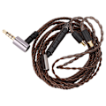 Miniatyrbillede 6 af 8: Hovedetelefon Opgraderingskabel 3,5 mm/A2DC Stik Høretelefon Udskiftningsledning med Mikrofon Trådkontrol til CKS1100 E40 E50 E70 LS200