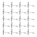 Miniatyrbilde 7 av 8: 20 stk T-form lysende fiskeswivel 3-veis kobling Cross Line rullende svivel med perler 4x5 #