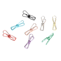 Miniatyrbillede 4 af 8: 40 stk. Metal Små Clips Hule Fisk Form Farve Pose Forseglingsregning Papirholder Kontor Stationery