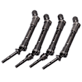 Miniatyrbillede 8 af 8: Forreste og bageste drivaksler i aluminiumlegering holdbare CVD-opgraderingsdele til Traxxas 1/10 RC-bilSort