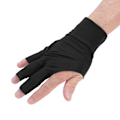 Pikkukuva 5 / 6: 4kpl Unisex Snooker Billiard Cue Glove Pool Vasen Oikea Käsi Avaa Kolme Sormi Käsineet