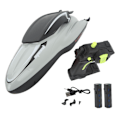 Miniatyrbilde 1 av 8: RC Racing Båt Vanntett ABS Anti-Drop Raskere Kjøring Stabil Ytelse Fjernkontroll Båt 2 Batteri Grå