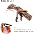 Miniatyrbilde 5 av 5: (85*78*12mm) Capo 2-pakning Enhånds Hurtigskift Capo i Aluminiumlegering for Ukulele Elektrisk Akustisk Gitar Bass og mer