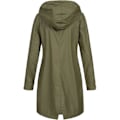 Miniatyrbilde 4 av 4: Stilig Plus Size Dame Vanntette Regnfrakk med Hette XXXXXL Army Grønn