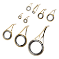 Miniatyrbilde 7 av 8: 9PCS fiskestangspiss guide reparasjonssett rustfritt stål keramisk ring stangspiss guide erstatningssett