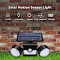 Miniatyrbild 4 av 5: Solcellslampa för utomhusbruk, Solcellsvägglampa för utomhusbruk, med 30 vattentäta dubbla LED-strålkastare, 360 graders rotation, med rörelsesensor för trädgård