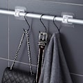 Miniatyrbild 2 av 3: 4-pack Självhäftande Justerbara Gardinstångshållare Klämkrokar Stångfäste