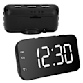 Miniatyrbild 7 av 8: LED Digital väckarklocka Bärbar skrivbordsur med snooze för sovrum Hem Resor Vit