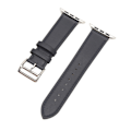 Miniatyrbild 4 av 8: Smart Watch Band Watch Strap Läder Smart Watch Tillbehör för IOS Watch Series SE 8 7 6 5 4 3 2 1 42mm 44mm 45mm Mörkblå
