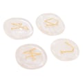 Miniatyrbild 5 av 8: Rune Stones Portable Healing Crystal Chakra Stones Häxa Rune Stone för Reiki Balans Meditation Vit