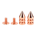 Miniatyrbild 2 av 8: 100 set spikade koner spik nitar hög hårdhet metallplätering roséguld skruv bak nitar spikar kit för DIY kläder skor 7x15mm