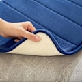 Miniatyrbild 4 av 5: 1 Entrématta Badrumsmatta Memory Foam Hydrofilisk Pebble Design Superfin Fiber Halkfri Mjuk för Badrum Badkar Kök 40x60CM Mörkblå