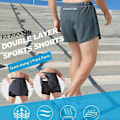 Miniatyrbild 2 av 5: Herrshorts i dubbla lager med snabbtorkande funktion, M, krämig vit