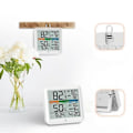 Miniatyrbild 4 av 5: Inomhus Termometer 3s Uppdatering Inomhus Hygrometer, med Touch Bakgrundsbelysning, Max/Min Rekord, Uppladdningsbar Fuktmätare, för Växthus Kontor Temperatur a