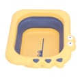 Miniatyrbilde 6 av 8: Rengjør Skyll Baby Bather Folding Multifunksjonell Bærbar Vask Spedbarn Liggende Bather for Gutt Jente Gul