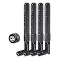 Miniatyrbillede 1 af 5: 4 stk. Dual Band WiFi Antenne 2.4GHz 5GHz 5.8GHz 8DBi MIMO RP-SMA Han Antenne kompatibel med WiFi Router Trådløs
