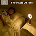Miniatyrbilde 4 av 5: LED Dyre Skrivebordslampe/Nattlys/Lommelykt for Barn - Justerbar Vinkel Bordlampe - Boklampe for Lesing eller Studering med 3 Moduser, Dimmer, USB