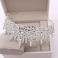 Miniatyrbilde 5 av 5: Krystall Sølv Bryllups Tiara for Kvinner - Elegant Brudkrone Hodebånd
