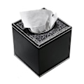 Miniatyrbild 2 av 5: Servettbox i PU-läder, kubformad - Fyrkantig servetthållare för kontoret, pappershållare, servettdispenser