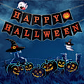Pikkukuva 1 / 5: Halloween-kurpitsalippu - Ulko- ja sisätilojen kodin koristelu takan juhliin
