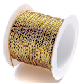 Miniatyrbilde 1 av 5: 1mmx20m Gullfarget Nylon Snor for DIY Dusker Juledekorasjon Halskjede Snøre Vevd Tråd for Anheng gullfarge