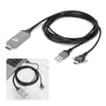 Miniatyrbillede 8 af 8: 3 i 1 HDMI HD-kabel til mobiltelefonskærmprojektion til IOS / Android / Type-C