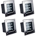 Miniatyrbild 1 av 4: Utomhus Fyrkantig LED Infälld Golvlampa Rostfritt Stål IP67 Vattentätt Material Stark Lastkapacitet LED Markspotlight för Trädgård Trappa Byggnad L