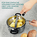 Miniatyrbillede 2 af 5: Rustfri Stål Si med 3x Sieve Indsatser - Si Mølle til Suppe, Marmelade, Babygrød, Saucer - 3 Sieve Indsatser - Møllepresse