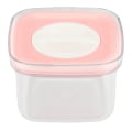 Miniatyrbillede 1 af 8: Lufttæt madopbevaringsboks til køkkenet - Transparent beholder med låg til blandet korn, ris, pink, 600 ml