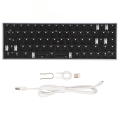 Pikkukuva 1 / 8: 68 Key Mekaaninen Näppäimistö Tee-se-itse-sarja, jossa on RGB 5 V DC -tuki Langaton 2.4G Type C Langallinen Bluetooth 3.0 5.0 Hot Swap Keyboard IOS White