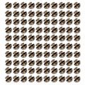Miniatyrbild 8 av 8: 100 set svampnitar runt huvud 10 mm galvanisering halvcirkellegering Runt huvudnitar för punkkläder skor brons