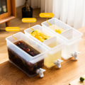 Miniatyrbild 5 av 8: 3,5 L Dryckesdispenser i plast Dryckesdispenser med isdispenser för issaft för kylfest dagligt bruk