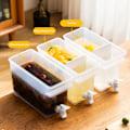 Miniatyrbillede 5 af 8: 3,5 l plastik drikkedispenser drikkevareautomat med tapp is-juice dispenser til daglig brug i køleskabsfest